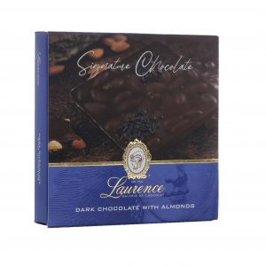Laurence Tafelschokolade Signature Edition Zartbitterschokolade mit Mandeln Packung