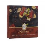 Laurence Tafelschokolade Signature Edition Zartbitterschokolade mit Früchten & Nüssen Packung