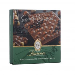 Laurence Tafelschokolade Signature Edition Vollmilchschokolade mit Haselnüssen Packung