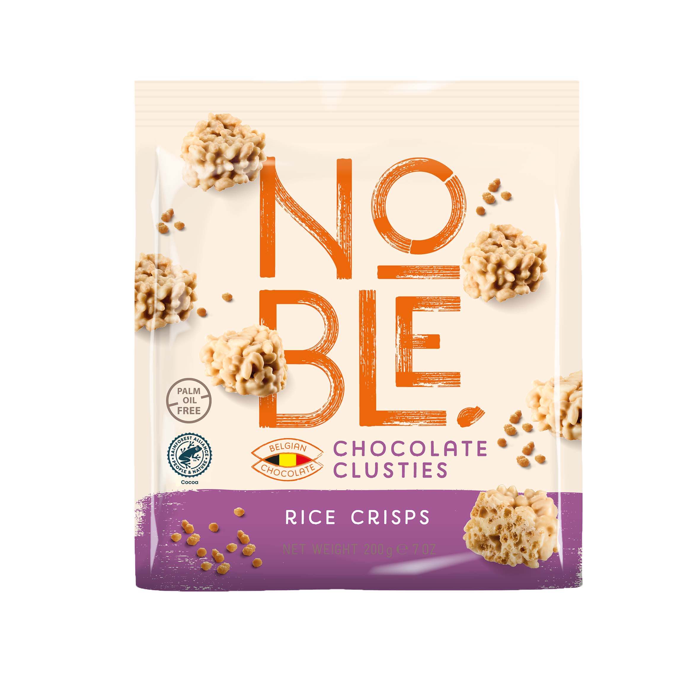 Noble Clusties weiße Schokolade mit Reis-Crisp Noble Clusties weiße Schokolade mit Reis-Crisp