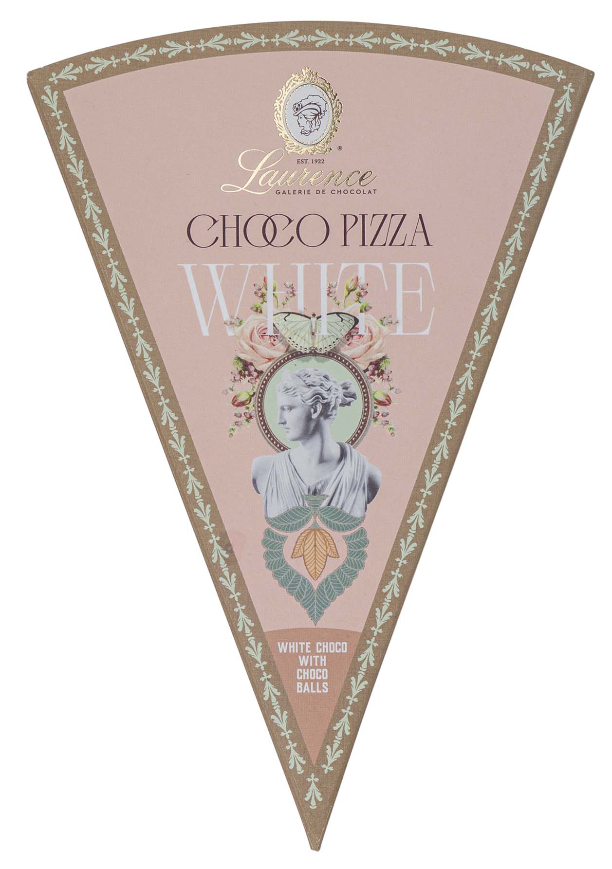 Laurence Pizza Tafelschokolade weiße Schokolade mit Choco-Balls Packung Laurence Pizza Tafelschokolade weiße Schokolade mit Choco-Balls Packung