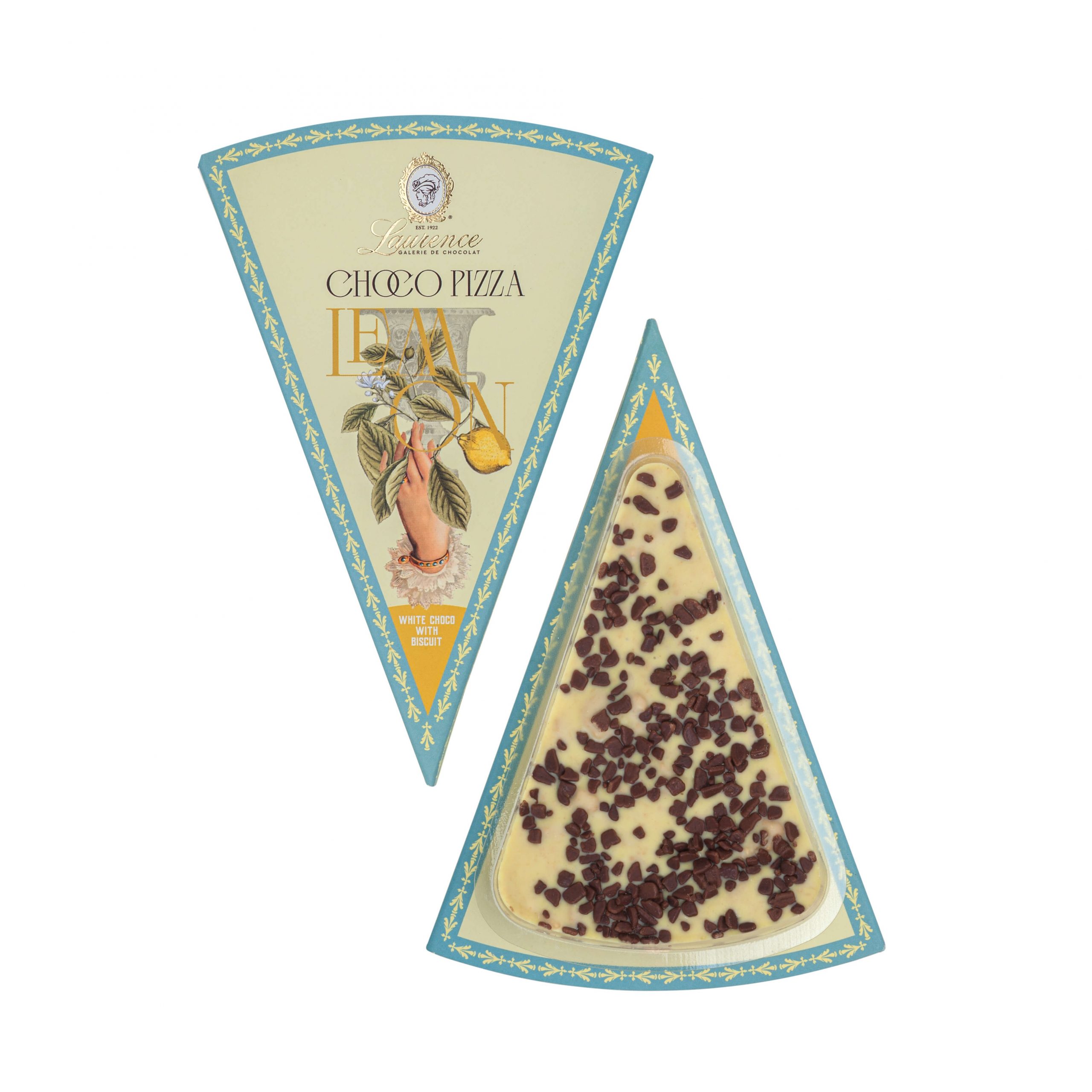Laurence Pizza Tafelschokolade weiße Schokolade mit Zitrone Packung & Tafel Laurence Pizza Tafelschokolade weiße Schokolade mit Zitrone Packung & Tafel