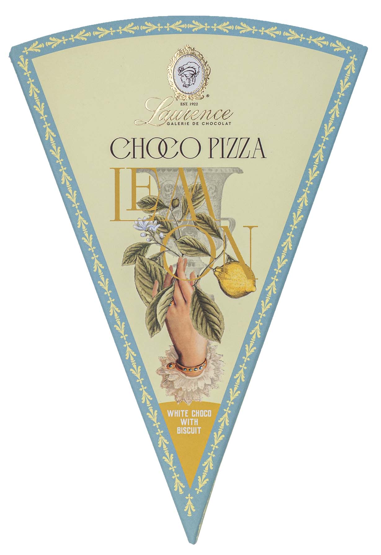 Laurence Pizza Tafelschokolade weiße Schokolade mit Zitrone Packung Laurence Pizza Tafelschokolade weiße Schokolade mit Zitrone Packung