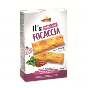 La Mole It's Focaccia Baslilikum, Tomate & Zwiebel Packung