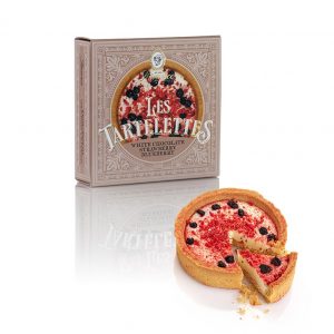 Laurence Tartelettes Erdbeer & Blaubeer Verpackung und Törtchen